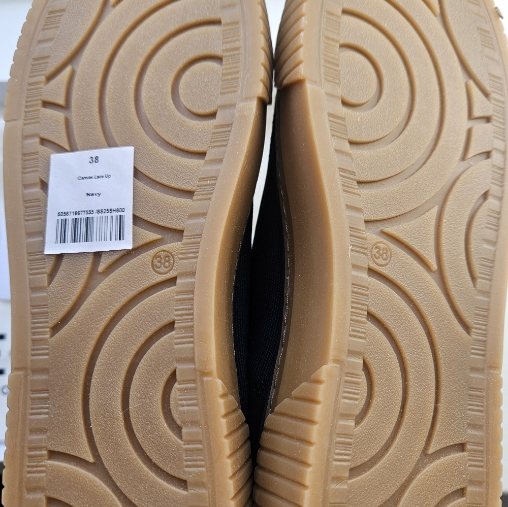 NWT Me+Em Navy Canvas Sneakers Size 38 - Picture 5 of 6